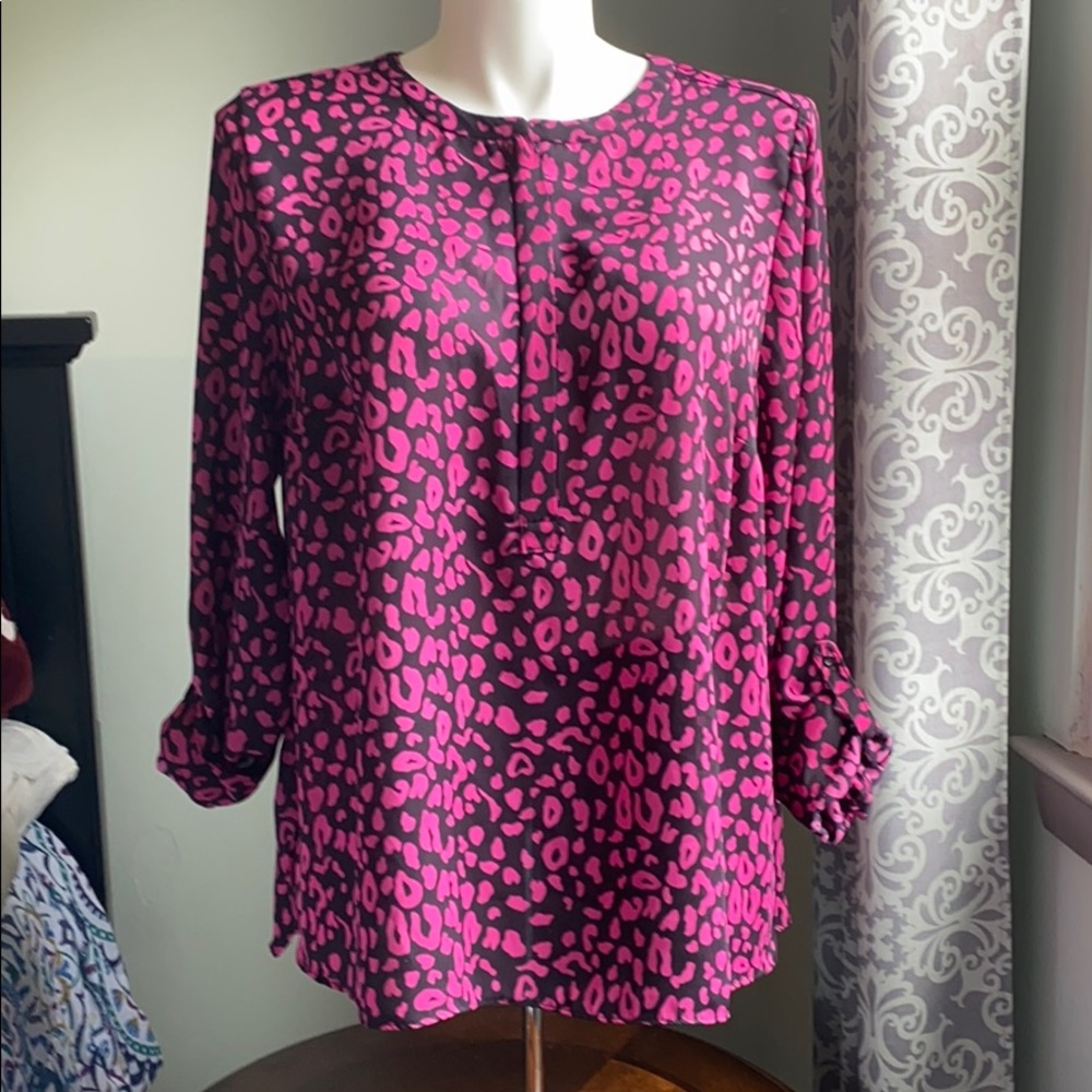 Apt 9 Leopard Print Blouse